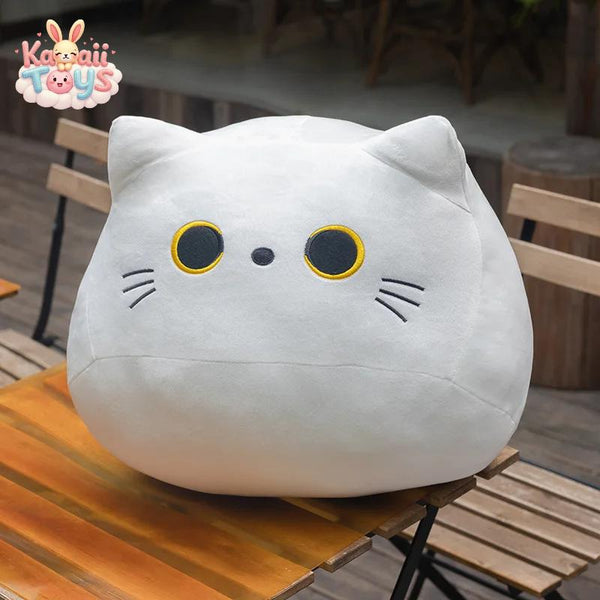 Cuddly Plush Cat Toy – Soft Stuffed Kitten Pillow Gift white Doraemo n Store