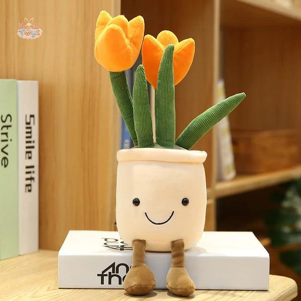 Lifelike Tulip Succulent Plants Plush – A Bloom That Lasts Forever! 33cm orange LKCOMO No977 Store