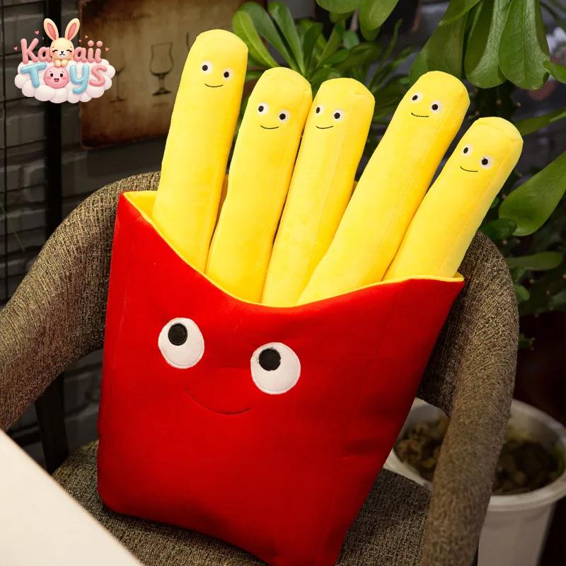 Cartoon French Fries Plush - The Fun Cozy Snack Buddy