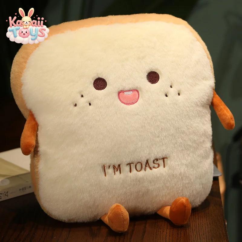 Bread Toast Plush Cushion – A Cozy Slice of Comfort!