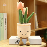 Lifelike Tulip Succulent Plants Plush – A Bloom That Lasts Forever! 33cm pink LKCOMO No977 Store