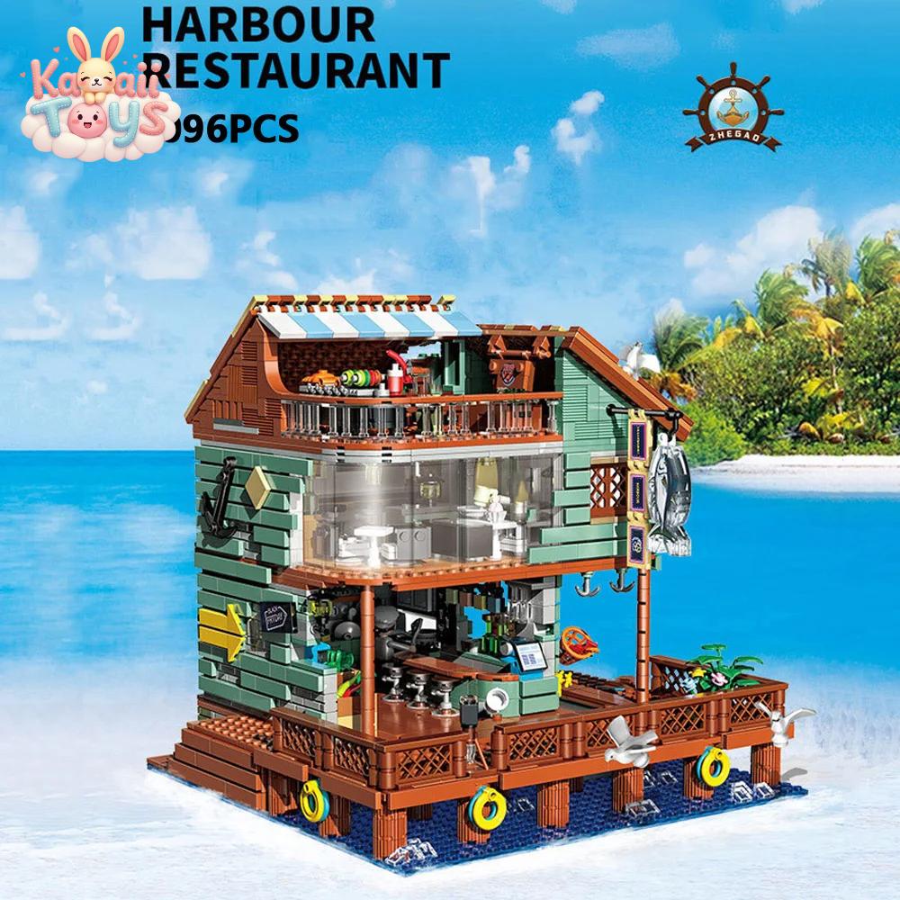 Fisherman Wharf Mini Block Set – Cabin, Restaurant & Figures