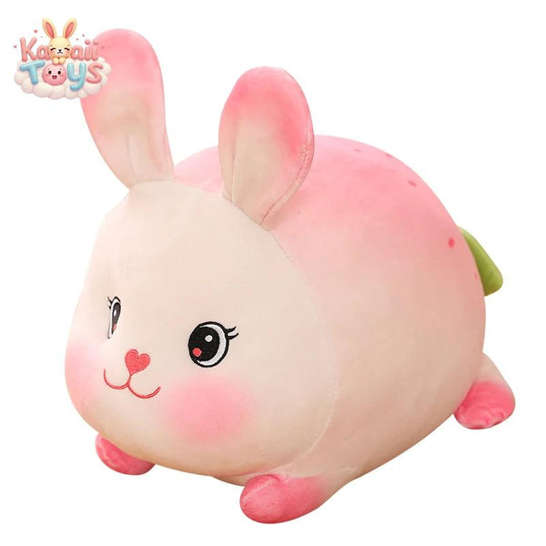 Adorable Pink Strawberry Rabbit Plush-Toys Soft Bunny Doll