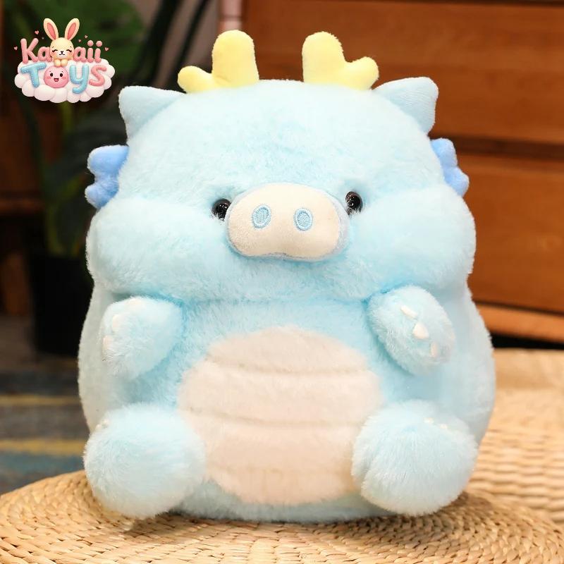 New Kawaii Pig & Dinosaur Plush Toy Stuffed Soft Animal Doll Throw Pillow Cushion Funny Birthday Xmas Gift for Friends 30cm blue Doraemo n Store