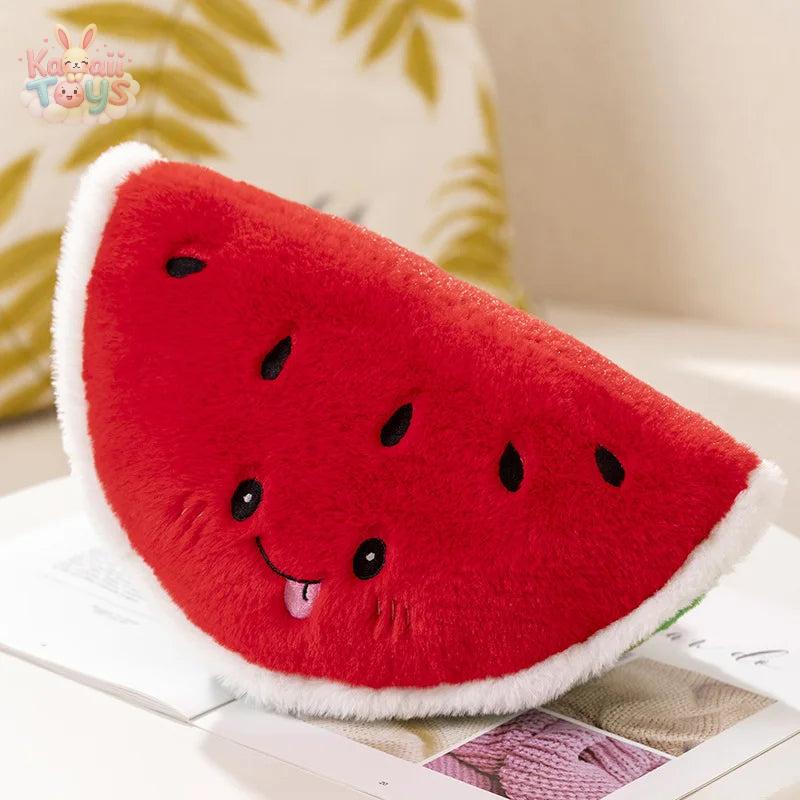 Cartoon Soft Cute Fruit Plush Toy – A Sweet & Snuggly Delight! 34cm Watermelon Kawaii Toys