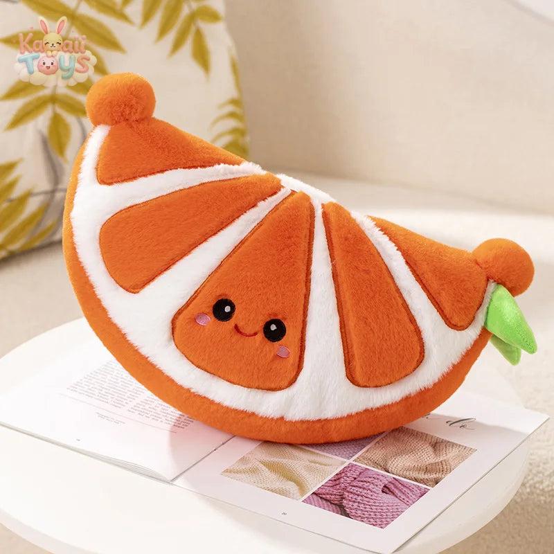 Cartoon Soft Cute Fruit Plush Toy – A Sweet & Snuggly Delight! 40cm Grapefruit Kawaii Toys