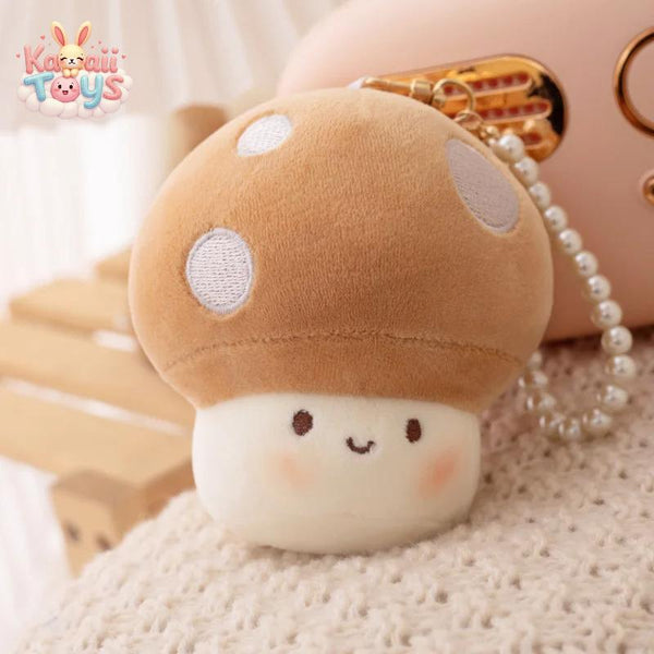 Colorful Mushroom Plush – A Tiny Burst of Joy 10cm Brown PUNIDAMAN Qmore Store