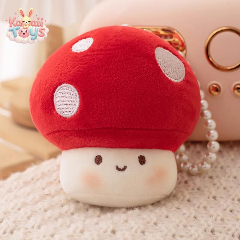 Colorful Mushroom Plush – A Tiny Burst of Joy 10cm Red PUNIDAMAN Qmore Store