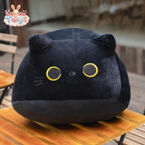 Cuddly Plush Cat Toy – Soft Stuffed Kitten Pillow Gift black Doraemo n Store