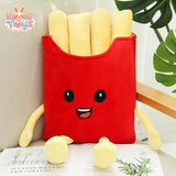 Kawaii Fast Food Throw Pillow – A Tasty Twist to Cuteness! chips PUNIDAMAN Qmore Store