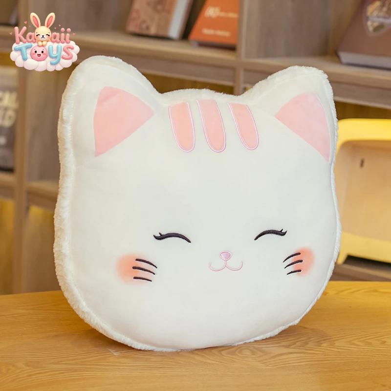 Cartoon Animal Head Plush Pillow-Shiba Inu Husky Cat Toys