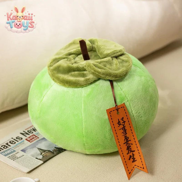 Soft Persimmon Plush Toy – A Cozy Slice of Nature!