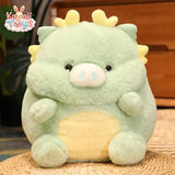 New Kawaii Pig & Dinosaur Plush Toy Stuffed Soft Animal Doll Throw Pillow Cushion Funny Birthday Xmas Gift for Friends 30cm green Doraemo n Store