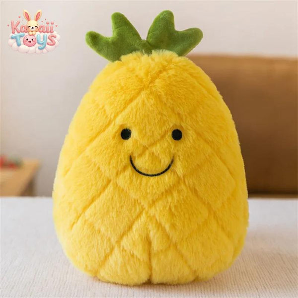 Cartoon Soft Cute Pear Peach Banana Strawberry Plush Toys Yellow Pineapple LKCOMO No977 Store