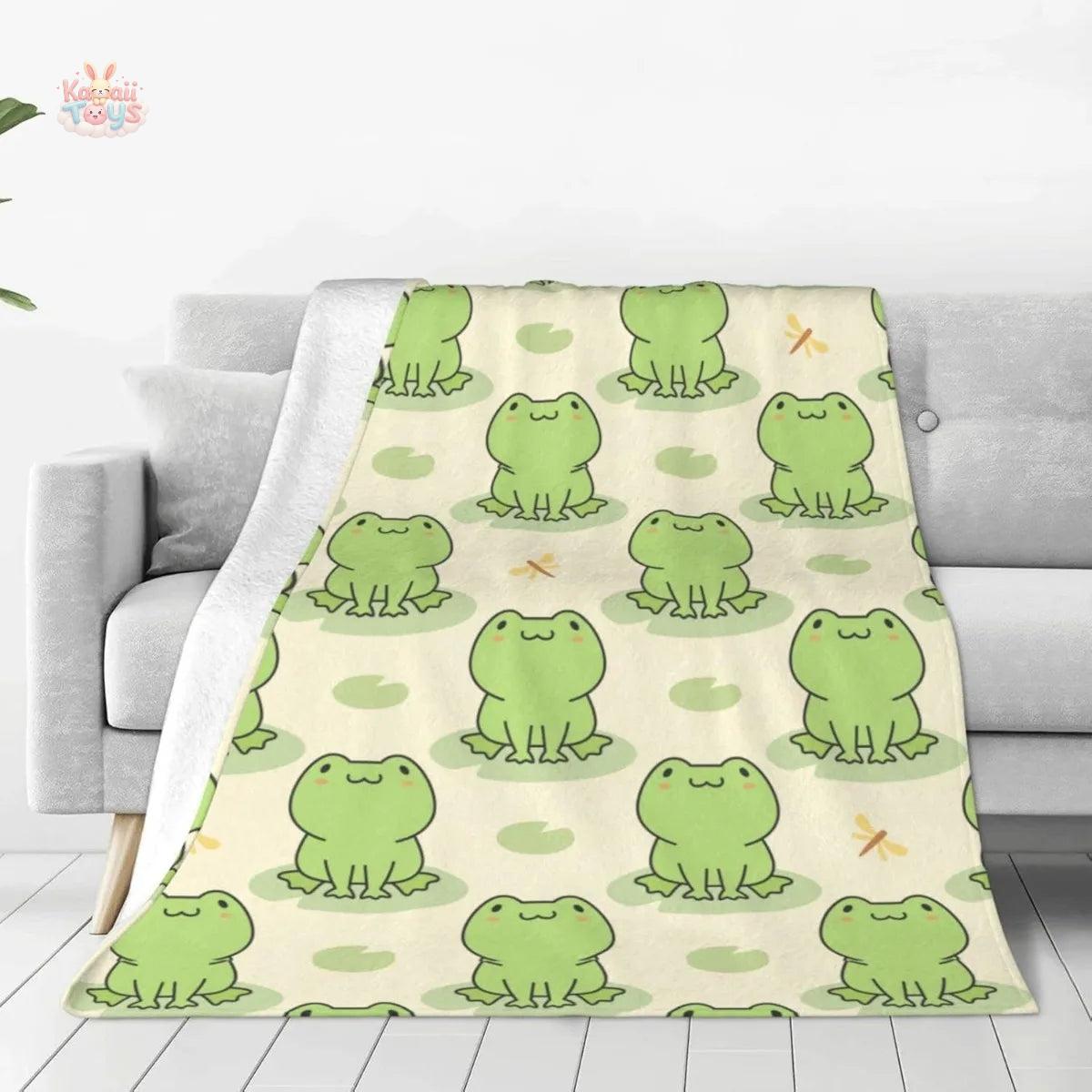 Cute Frog Throw Blanket – Cozy, Soft, and Perfect for Every Season! Kawaii Toys