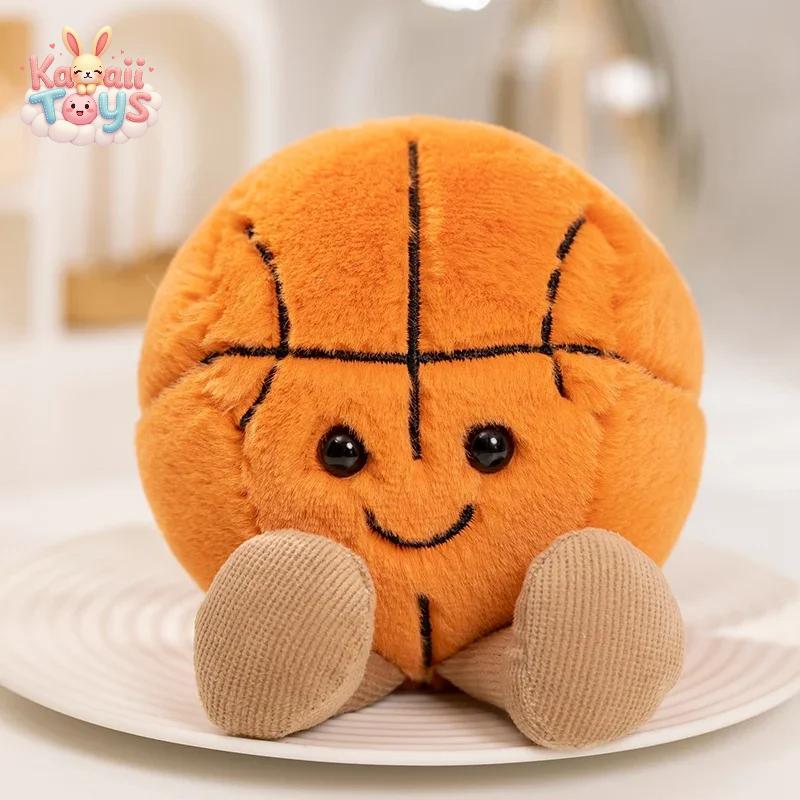 Basketball and Football Stuffed Pillow – A Cozy Hug for Every Sports Lover Basketball 10cm Kawaii Toys