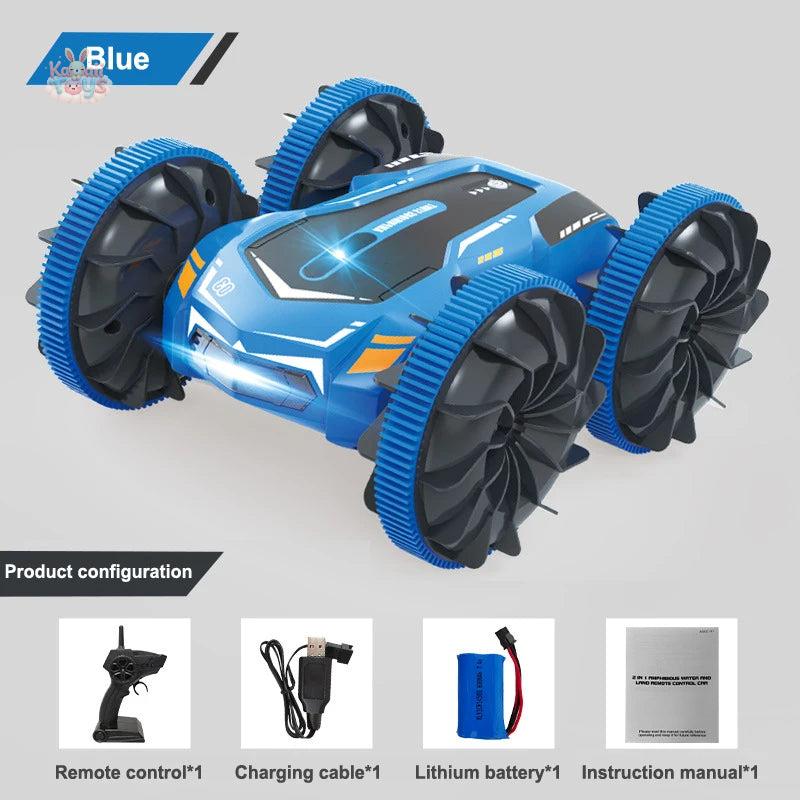 2023 New Double-Sided 4WD Remote Control Car – The Ultimate Stunt Adventure! Blue Kawaii Toys