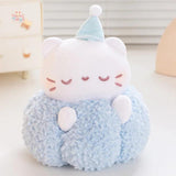 Kawaii Cloud Cat Wear Hat Plush Doll Blue 23cm Kawaii Toys