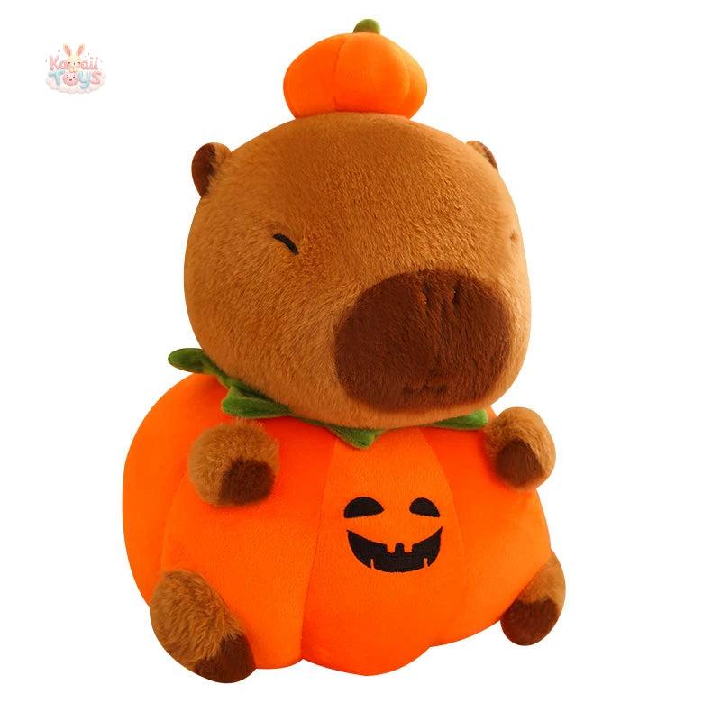 Pumpkin Capybara Stuffed Plush Pillow Kawaii Toys