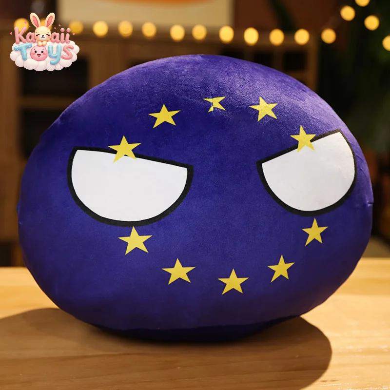 Country Ball Toys Plush USA FRANCE RUSSIA UK JAPAN GERMANY ITALY Decor EU 10cm Kawaii Toys