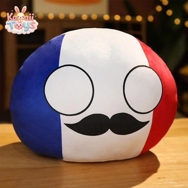 Country Ball Toys Plush USA FRANCE RUSSIA UK JAPAN GERMANY ITALY Decor France 10cm Kawaii Toys