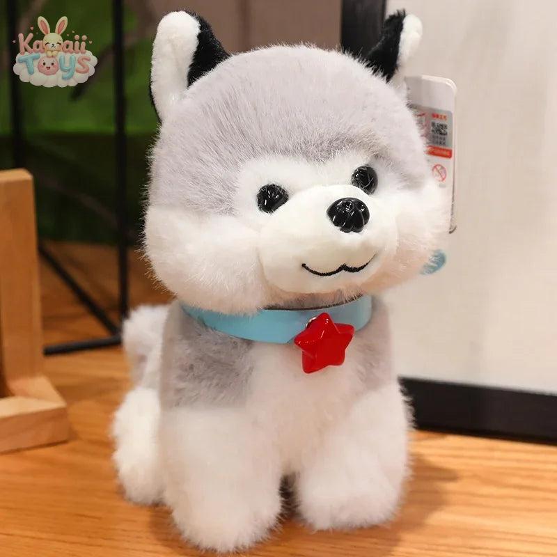 Creative Husky Dog Simulation Dog Plush Toys Handmade Realistic Toy Plush Husky Kawaii Toys