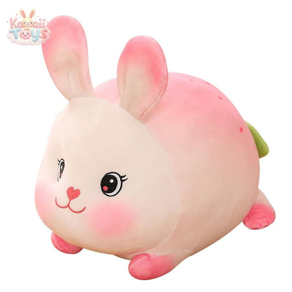 Lovely Pink Strawberry Rabbit Plush Toy Soft Cartoon Bunny Animal Kawaii Toys