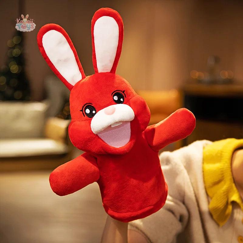 Cute Bunny Hand Puppet Plush Toy – A Playful Adorable Companion Red 35cm Kawaii Toys