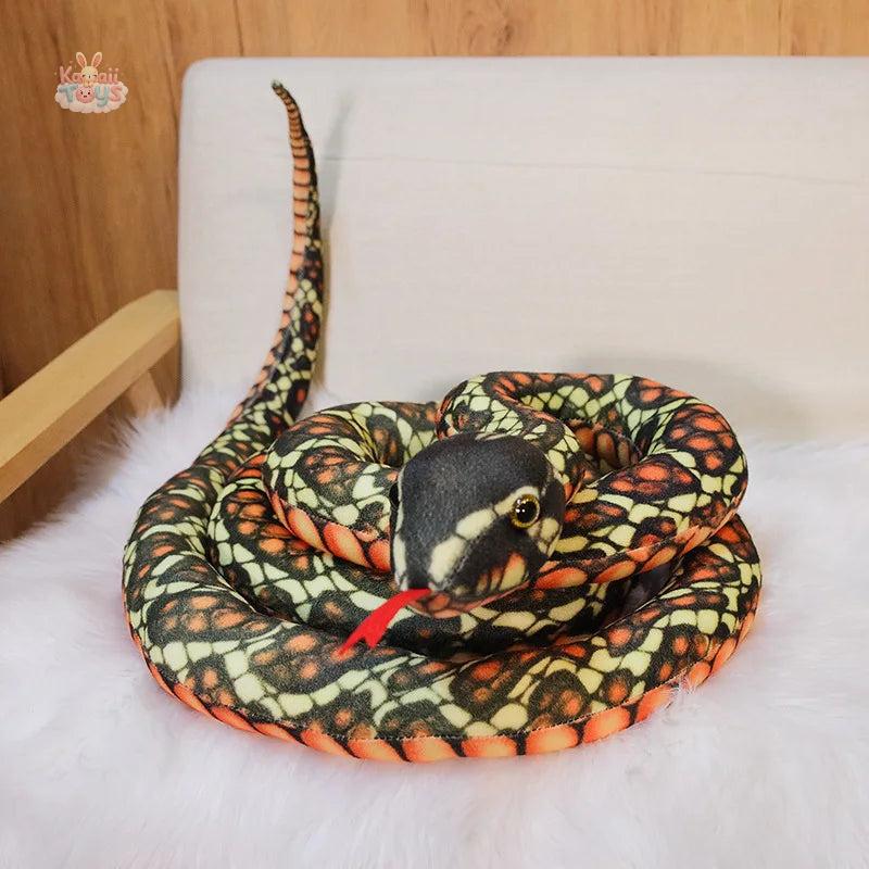 Simulation Corn Snake Plush Toy – A Slithering Companion Like No Other Red Kawaii Toys