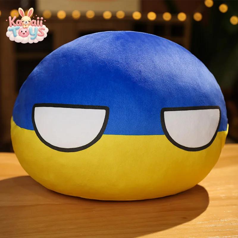 Country Ball Toys Plush USA FRANCE RUSSIA UK JAPAN GERMANY ITALY Decor Ukraine 10cm Kawaii Toys