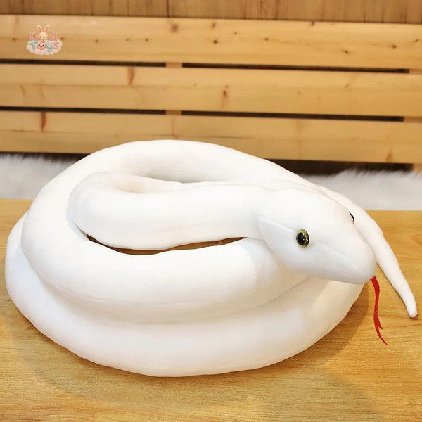 Simulation Corn Snake Plush Toy – A Slithering Companion Like No Other WHITE Kawaii Toys