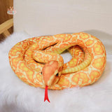 Simulation Corn Snake Plush Toy – A Slithering Companion Like No Other Yellow Kawaii Toys