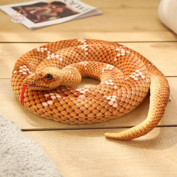 Real Life Corn Snake Plush Toy – The Ultimate Plush Companion Yellow Kawaii Toys