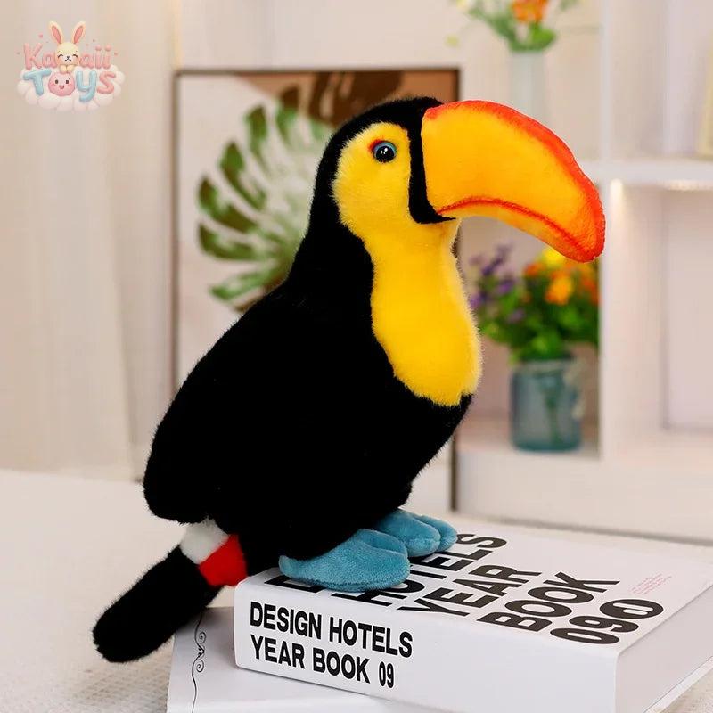 Lifelike Plush Toys Parrot – A Splash of Color & Softness! black 25cm Kawaii Toys