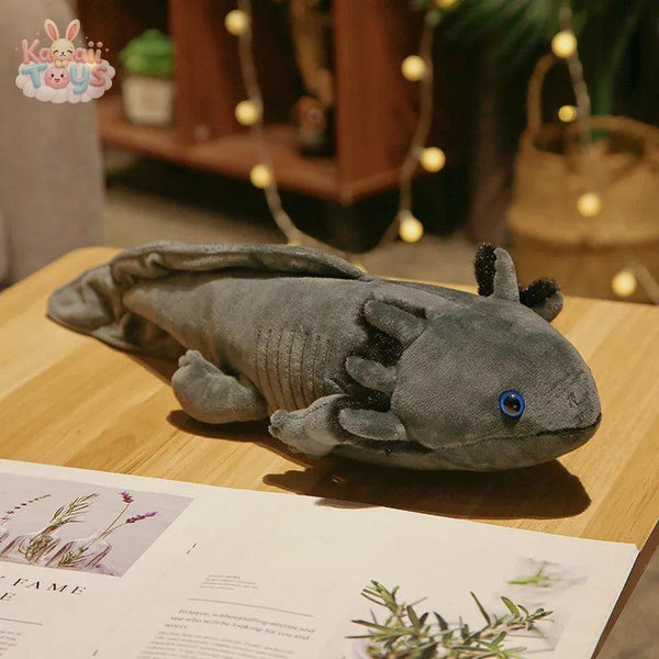 Kawaii Axolotl Salamander Fuzzy Plush – The Cutest Underwater Friend black Kawaii Toys