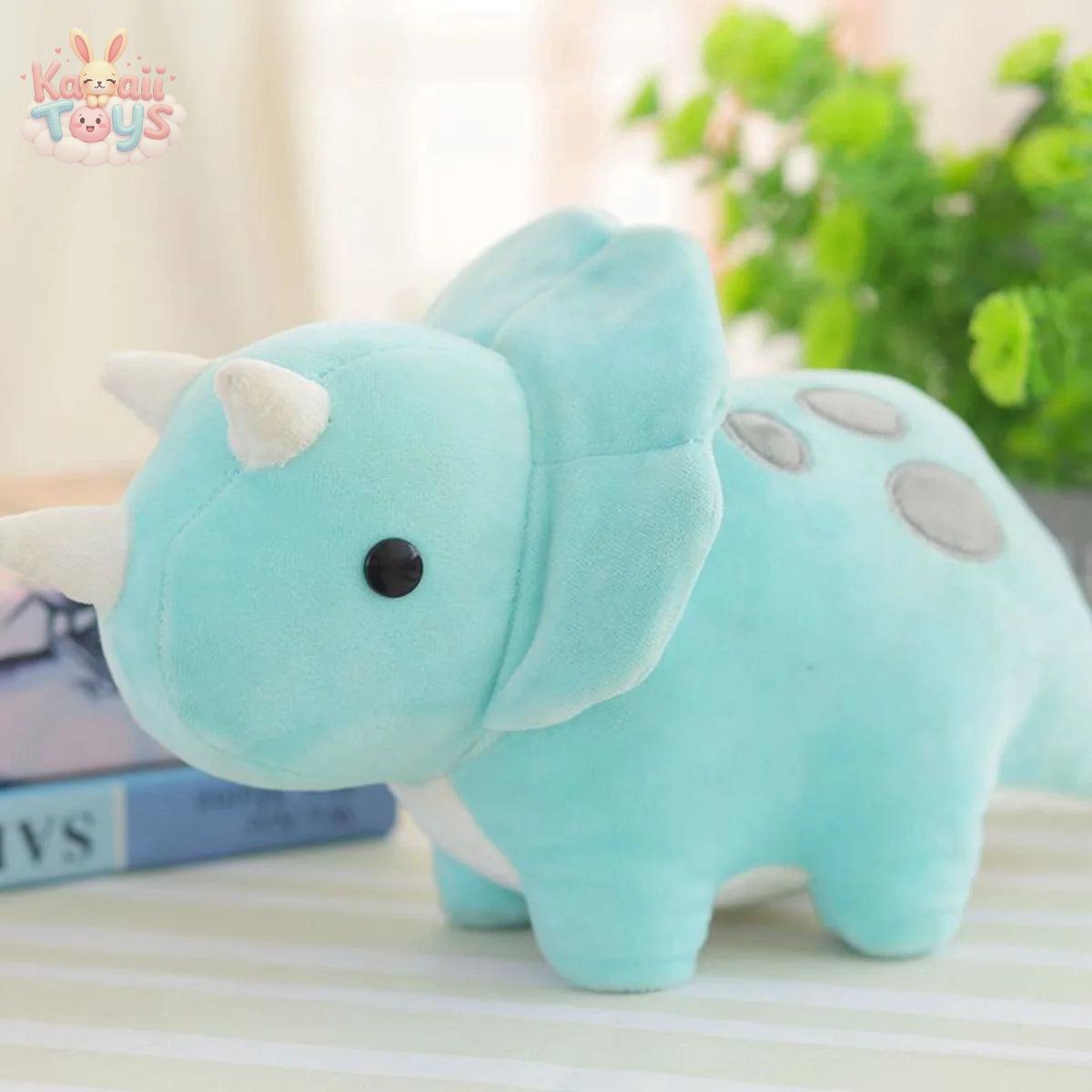 Triceratops Dinosaur Plush – A Cuddly Prehistoric Buddy! blue Kawaii Toys