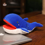 Crocodile Shark Killer Whale Plush Hand Puppets Fish Penguin Octopus blue whale 25-30cm Kawaii Toys