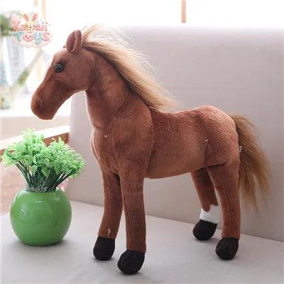 Plush Lifelike Horse Toy Styles Stuffed Animal Horseplay brown Kawaii Toys