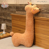 Lovely Alpaca Plush Toy Japanese Alpaca Soft Stuffed Cute Animal brown stand Kawaii Toys