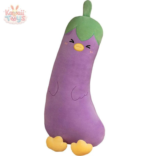 Giant, Assorted Plush Vegetable, Chicken Cosplay (Mushroom, Eggplant, Carrot, Broccoli) eggplant Kawaii Toys