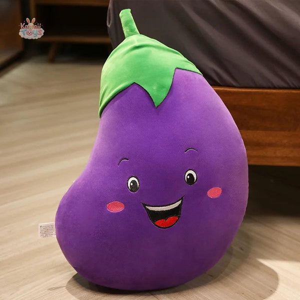 Kawaii Vegetable Plush Toys – Soft Carrot, Eggplant, Corn, Pepper Pillow Dolls Gift eggplant Kawaii Toys