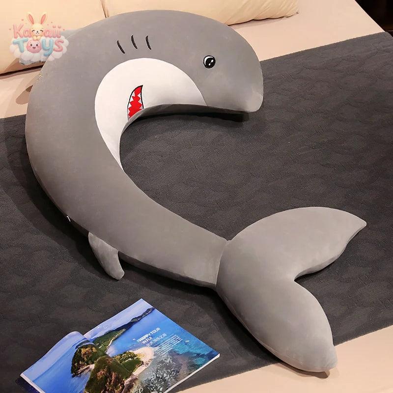 Giant Shark Plush – The Ocean’s Friendliest Predator gray Kawaii Toys