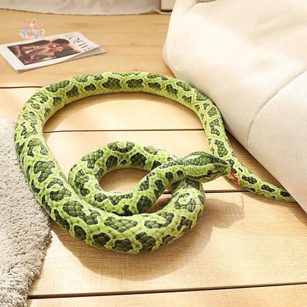 Real Life Corn Snake Plush Toy – The Ultimate Plush Companion green Kawaii Toys