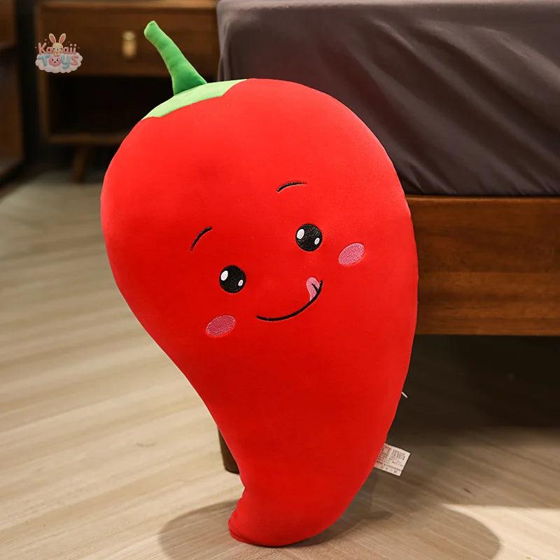 Kawaii Vegetable Plush Toys – Soft Carrot, Eggplant, Corn, Pepper Pillow Dolls Gift papper Kawaii Toys