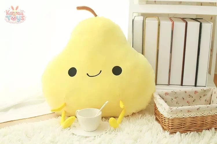 Cute Cartoon Fruit Plush Toy – A Juicy Burst of Cuteness! pear 45cm Kawaii Toys