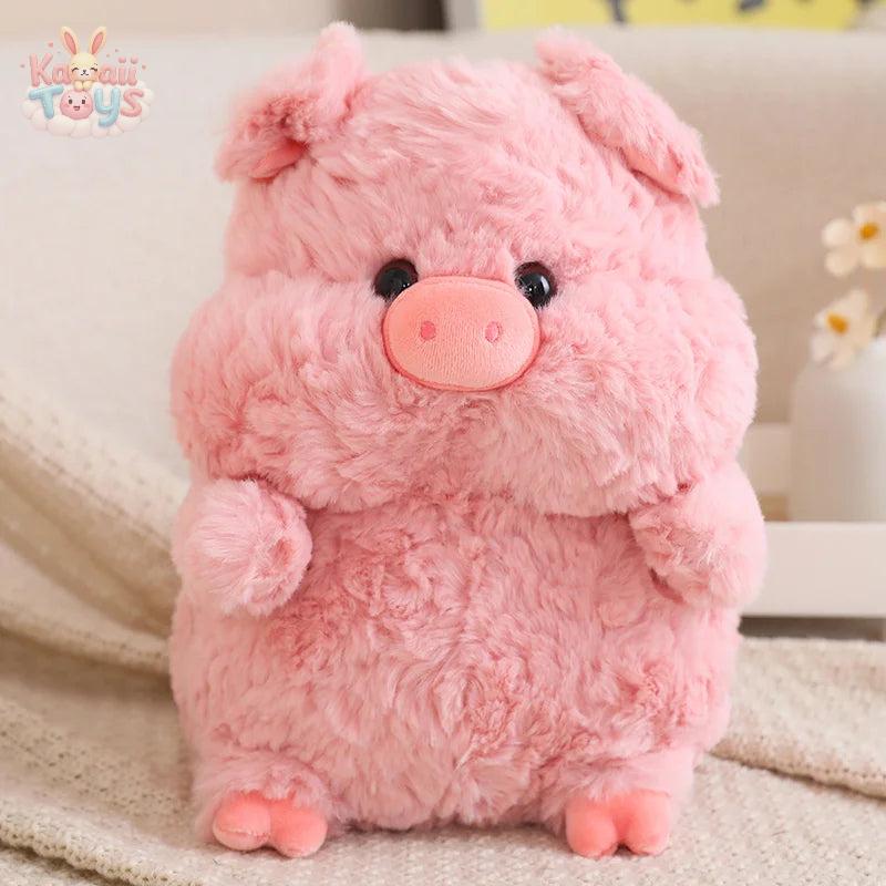 Vegetables Hat Pig Plush Simulation Pig With Bread Carrot Eggplant Pumpkin Stuffed Toy pig only Kawaii Toys