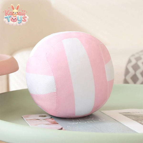 Soft Volleyball Plush Pillow – A Cozy Hug for Every Sports Fan pink Kawaii Toys