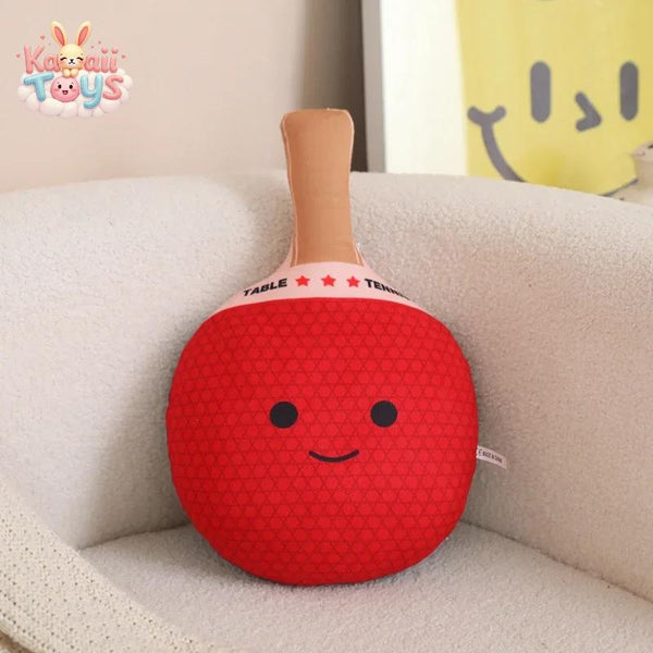 Table Tennis Bat Plush Pillow – A Sporty and Fun Addition to Your Space red 42X30cm Kawaii Toys