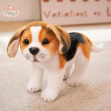 New Dog Plush Toy Cute Stuffed Realistic Beagle Stuffed Puppy sstand brown Kawaii Toys