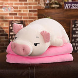 Lovely Soft Down Cotton Pig Plush Doll Stuffed Pink Pig Soft Pillow whit dWithoutblanket Kawaii Toys